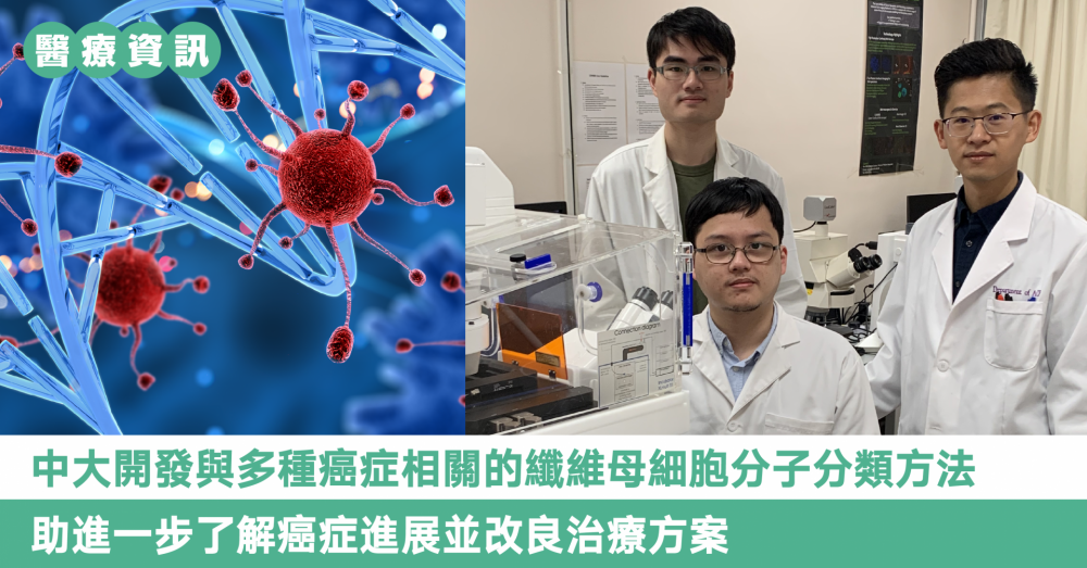 中大開發與多種癌症相關的纖維母細胞分子分類方法 助進一步了解癌症進展並改良治療方案