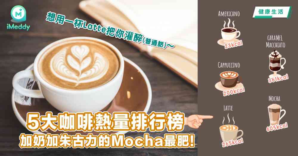 想用一杯Latte把你灌醉(普通話） 5大咖啡熱量排行榜  加奶加朱古力的Mocha最肥
